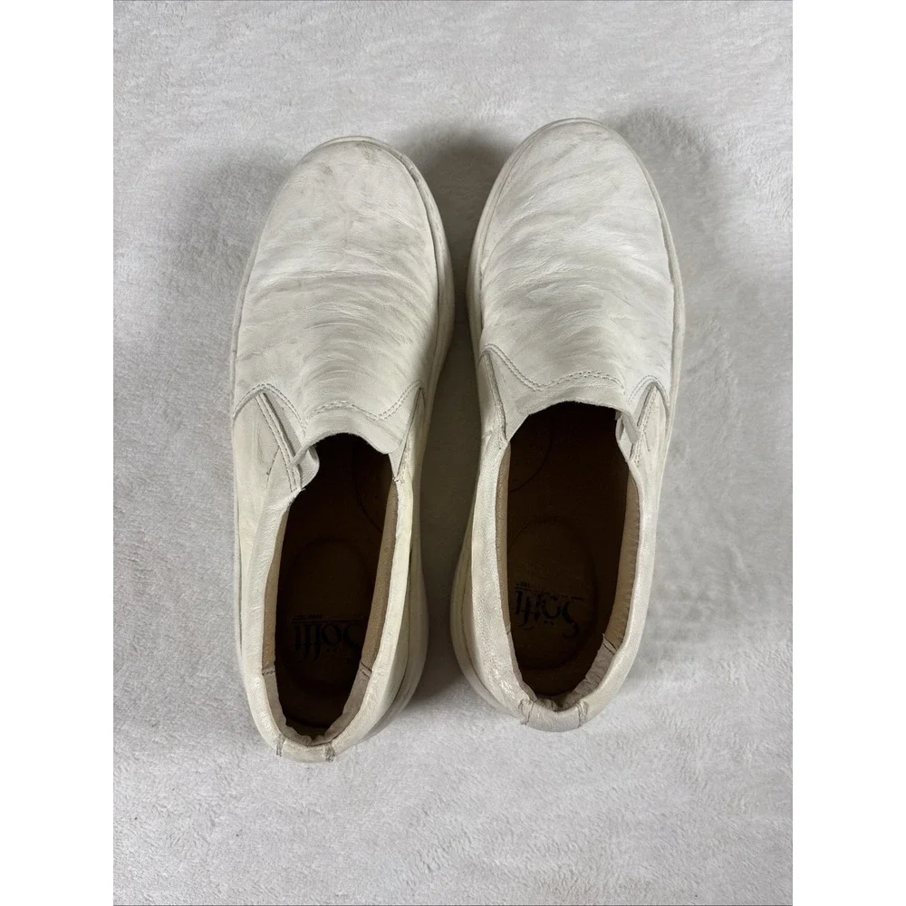 Sofft Women's‎ White Leather Slip-On Loafers Size 8M Comfort Shoes